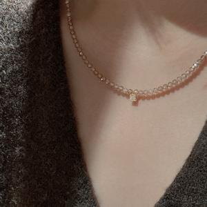 Collar de Plata de Ley S925 con Circonita, Diseño de Flor y Mariposa, Accesorios de Moda de Lujo con Cuentas para Mujeres y Niñas, Regalo Perfecto para Novias - Product Image 3