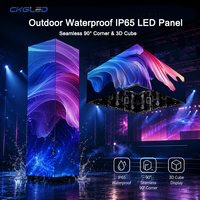 Pantalla LED Ligera P2.6 P2.9, Pantalla de Video de 45 Grados, Pantalla LED Cúbica 3D