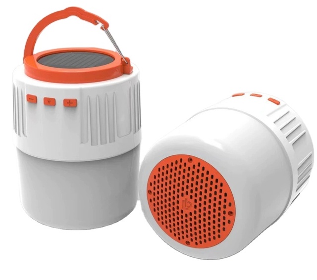 Dimmable Portable Rechargeable Outdoor Led Solar Speaker Camping Light for Tent Fishing Hiking Adventure Emergency Music Player
