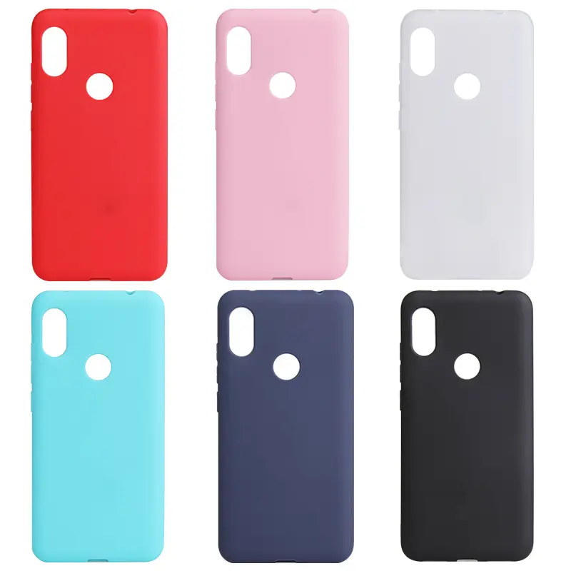 Red Mi Note6pro Mobile Phone Case Frosted Tpu Play Candy Color Protective Cover Silicone Soft Case