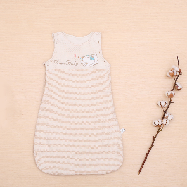 Длинный рукав съемный зимний детский спальный мешок вязаный с молнией