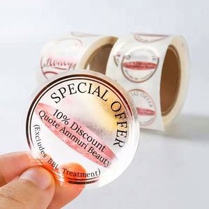 Private Custom <b>Round</b> <b>Stickers</b> Adhesive Waterproof <b>Sticker</b> <b>Label</b> Printing Logo Roll 500pcs MOQ Digital Printing Packaging <b>Labels</b> - Product Image 3