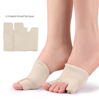Nylon SEBS personnalisé confortable coton gel de silicone cinq doigts orteils chaussette avant-pied coussinet fabriqué dessus de chaussure
