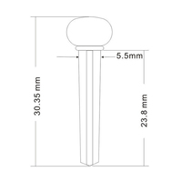 Rosewood Guitar Pins String Nails String Pin Acoustic Guitar Bridge Pins with 3.0mm Green Abalone Dots