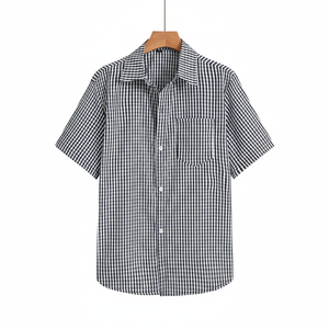 เสื้อแขนสั้นระบายอากาศได้ดีเสื้อเชิ้ตผู้ชายเสื้อลำลองผ้าฝ้ายออร์แกนิก100% - Product Image 1