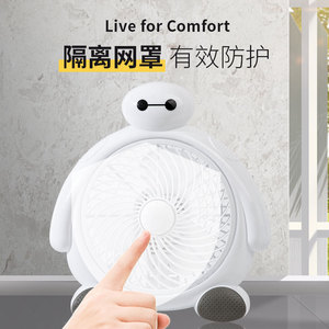 Mini Cartoon Electric Fan 6 Inch Battery Powered With Safety Guard For Desk And Bedside Use - Product Image 1