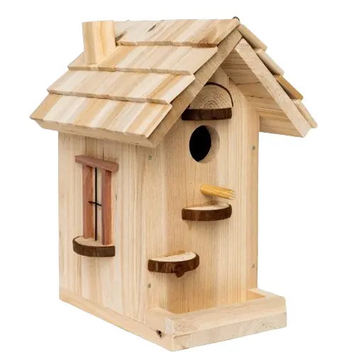 Medium Size Homes Patio Decoration New Arrival Garden Hanging Wooden Bird House Sustainable Quality Pet Product