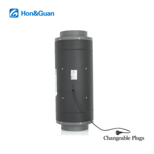 Ventilateur de gaine encastré silencieux Hon&Guan 8 pouces Eco-Watt à flux mixte, en plastique, 656 Pa, 100-240 V, moteur EC, <span class=keywords><strong>extracteur</strong></span> <span class=keywords><strong>d</strong></span>'<span class=keywords><strong>air</strong></span> avec crochet - Product Image 1