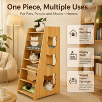Arbre à chat en bois massif avec plateau en sisal : peu encombrant, antidérapant, jouet griffoir pour chat, griffoir pour arbre à chat.