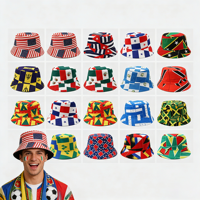 Op maat gemaakte groothandel bucket hat mode outdoor voetbalfans accessoires zonneklep unisex vissershoed voor heren en dames