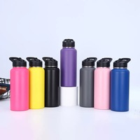 Bouteille d'eau sport isotherme 32oz grande capacité en acier inoxydable 304, garde les boissons chaudes/froides 6-12h – Meilleure vente