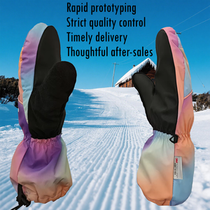 Gants de ski d'hiver chauds et personnalisables pour femmes et enfants, <span class=keywords><strong>mitaines</strong></span> isolées de l'usine, respirantes et imperméables - Product Image 4