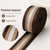 Exquisite 100% Polyester Jacquard Webbing Metallic Gold Yarn Shiny Surface for Home Textile Bag Footwear Decorative Supplies