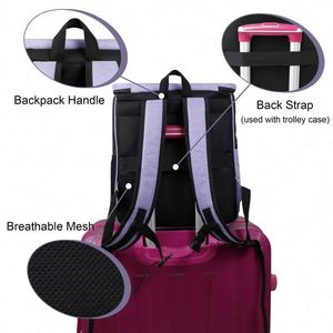 Sac à dos multifonctionnel pour animaux de compagnie, approuvé par les compagnies aériennes, pour les voyages d'une nuit ou de week-end, avec compartiment pour nourriture - Product Image 6