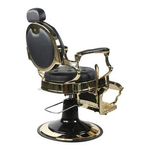 Chaise de barbier antique, chaises de <span class=keywords><strong>salon</strong></span> or noir, équipement de barbier, chaises personnalisées d'usine en gros - Product Image 4