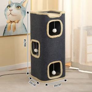 Nouveau Écologique Amusant <span class=keywords><strong>Arbre</strong></span> Trou <span class=keywords><strong>Chat</strong></span> Villa <span class=keywords><strong>Chat</strong></span> Lit Cave Solide Multi-fonctionnel <span class=keywords><strong>Arbre</strong></span> À <span class=keywords><strong>Chat</strong></span> Nid Toutes Saisons - Product Image 1