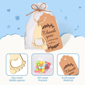 Porte-clés personnalisé avec logo créatif, en forme de pied de bébé, ouvre-bouteille personnalisé, souvenir de bébé, ouvre-bouteille personnalisé - Product Image 4