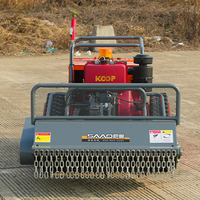 Tondeuse à gazon autopropulsée à moteur diesel SAAO Factory, largeur de coupe 800 mm, 1000 mm, 1200 mm, télécommande, tondeuse à gazon à chenilles