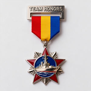 Medallas de Oro de Aleación de Zinc de Alta Calidad con Diseño de Fábrica, Medalla de Maratón con Cinta y Logotipo Personalizado - Product Image 1