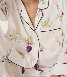 Ensemble de pyjama en coton brossé tricoté ultra-doux à manches longues avec taille élastique pour femme – Tenue de nuit confortable et respirante pour l'hiver et le printemps - Product Image 4