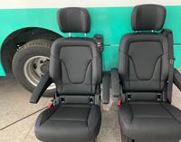 Siège Vito en cuir noir d'origine 2024 pour Mercedes Viano Vito Classe V, pliable sur les modèles W447/Metris/Vito/V250/V300