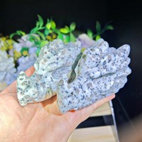 Prix d'usine Nouveau produit Pierre précieuse naturelle de haute qualité en jaspe kiwi, statue de dragon en cristal, objet d'art populaire de guérison pour la décoration