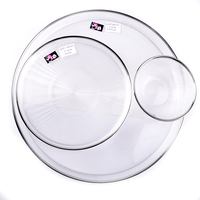 Lot de sous-assiettes en verre écologiques pour mariage, personnalisables avec logo, design moderne, vente en gros directe usine