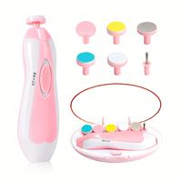 Coupe-ongles électrique pour bébé, kit de toilettage pour bébé 6 en 1, lime à ongles pour bébé, coupe-ongles pour nourrissons, ensemble de manucure pour tout-petits ou adultes
