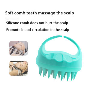 Champú de silicona para masaje de cabeza, cepillo de masaje para el <span class=keywords><strong>cuero</strong></span> <span class=keywords><strong>cabelludo</strong></span>, peine para lavar el cabello, cepillo de ducha corporal, Spa, cepillo de masaje adelgazante - Product Image 6
