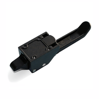 Serrure à levier de compression robuste en alliage de zinc noir pour porte de chambre froide et armoire électrique