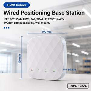 Estación Base de Posicionamiento Interior UWB del Fabricante, PoE IEEE 802.15.4a, Anclaje TDoA ToF para Rastreo de Personal en Fábricas y Almacenes - Product Image 1