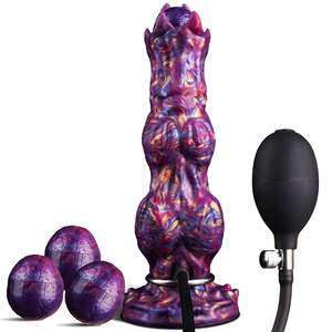 26cm Ovarian Monster Dildo Opblaasbare Anus met 4 siliconen eieren vaginale pomp extreme seksspeeltjes voor zowel vrouwen als mannen - Product Image 1