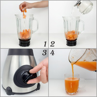 Professionele 2-in-1 RVS Blender en Mixer 10-20L RVS Kan Dubbele Messen Multi-snelheid Smoothie Maker Huishoudelijk