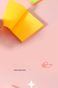 100 sheets đa-màu huỳnh quang dính ghi chú thiết lập dễ dàng xé tự dính sinh viên Memo Pads bán buôn - Product Image 6