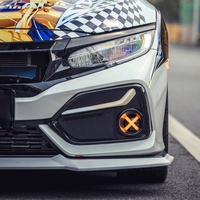 Feux antibrouillard avant à LED de style X pour Honda Civic Hatchback 2016-2020