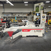 Scie à panneaux à table coulissante Sicar SEGA350 de précision à 45 degrés pour bois/MDF/contreplaqué, neuve ou d'occasion, style vertical, avec lame, moteur et machine