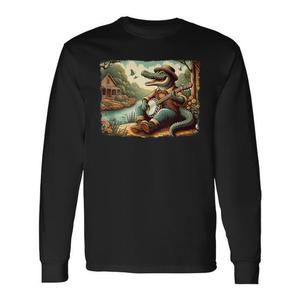 Charming Cottagecore <b>Aesthetic</b> Banjo Serenade Alligator Tank <b>Top</b> Long Sleeve T-Shirt - Product Image 1