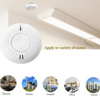 Détecteur de fumée photoélectrique ABS interconnecté, système d'alarme incendie intelligent WiFi, capteur de sécurité domestique sans fil