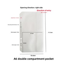 Carpeta de Archivos de PVC Transparente de Gran Capacidad, Bolsa de Almacenamiento Gruesa con Cierre Hermético, Bolsa para Herramientas de Planificación A5/A6, China