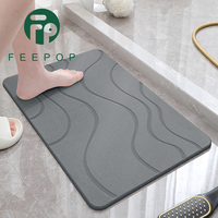Tapis de bain en pierre écologique fabriqué à la machine, séchage rapide, absorbant, en diatomite, antidérapant, solide