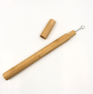 Rơm trường hợp leatchliving rõ ràng <span class=keywords><strong>Glass</strong></span> rơm đóng gói trong gỗ 1 Piece Bar phụ kiện Cocktail kính uống ống hút Stopper 3 trong 1 - Product Image 2