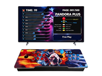 Konsol Arcade Fight Stick 2 Pemain Joystick Ganda Flame Lightning Art 110V 240V Mesin Game Retro Terintegrasi