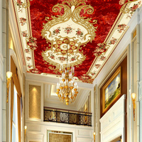 Papier peint mural 3D personnalisé, style européen, papier peint mural pour plafond, salon, chambre à coucher, peintures murales pour sol, décoration