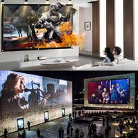 SLJ 120 pouces 16:9 écran de projecteur Portable écran de Projection pliable Simple pliage Simple pour le cinéma mobile