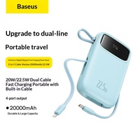 Baseus Q Electricity 2 Power Bank d'occasion 20000mAh Grande Capacité Double Port Alimentation Mobile avec Câble de Données Charge Rapide 22.5W