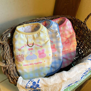 Vêtements d'automne et d'hiver pour animaux <span class=keywords><strong>de</strong></span> compagnie, imprimé animal <span class=keywords><strong>de</strong></span> <span class=keywords><strong>dessin</strong></span> animé, adorable, imperméable, veste à carreaux pour chien - Product Image 1