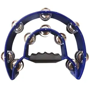 DF103 custom plastic half moon  double row tambourine