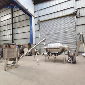 Ligne de production de mélangeurs à tambour scellés en acier inoxydable avec moteur AC pour le mélange sans poussière de farine, de poudre de lessive, de produits chimiques alimentaires - Product Image 3