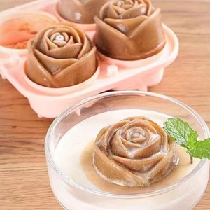 Nouveau design, moule à glace en silicone en forme de rose, écologique, outil pour faire des glaces - Product Image 5