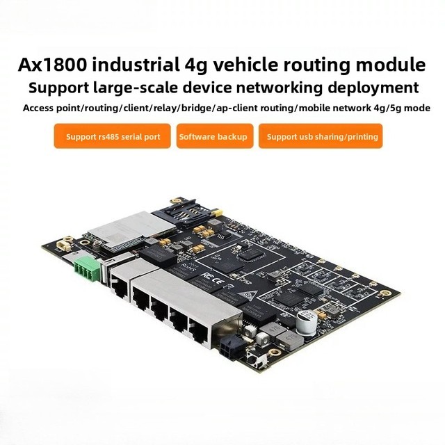Industrial-grade 4G Wireless Router Module, Plug-in WiFi 6 to Ethernet DTU Transparent Transmission Module